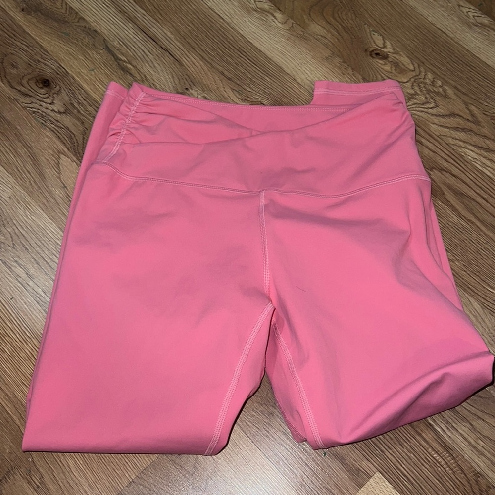 pink cross cross leggings from amazon